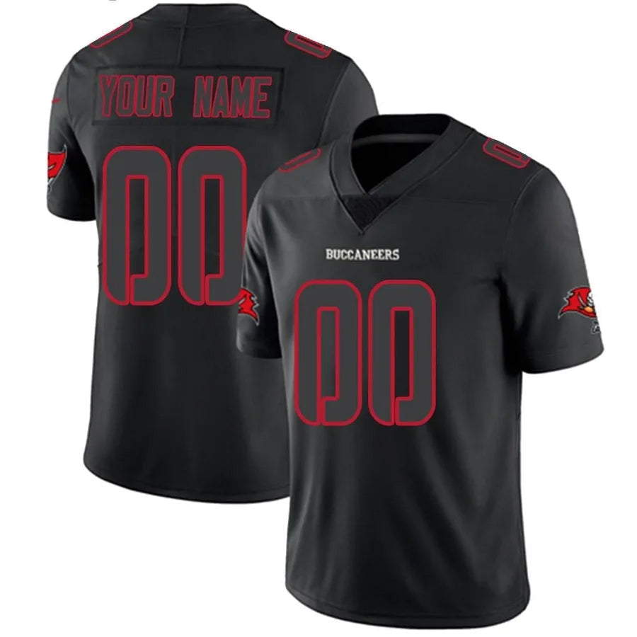 Custom TB.Buccaneers Limited Black Football Jerseys football jersey product view 1
