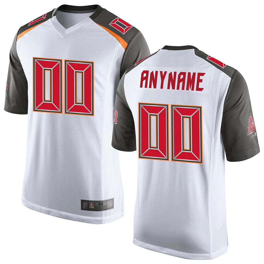 Custom TB.Buccaneers White Game Football Jerseys football jersey product view 1
