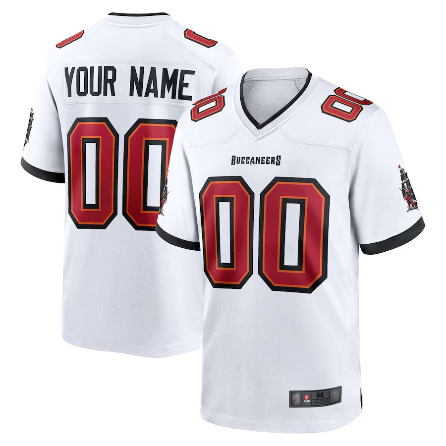 Custom TB.Buccaneers White Replica Game Football Jerseys football jersey product view 1