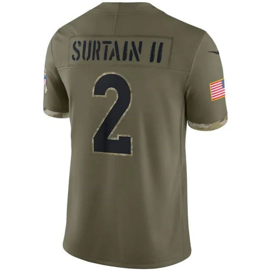 D.Broncos #2 Patrick Surtain II Player Olive Salute To Service Limited Football Jerseys football jersey product view 1