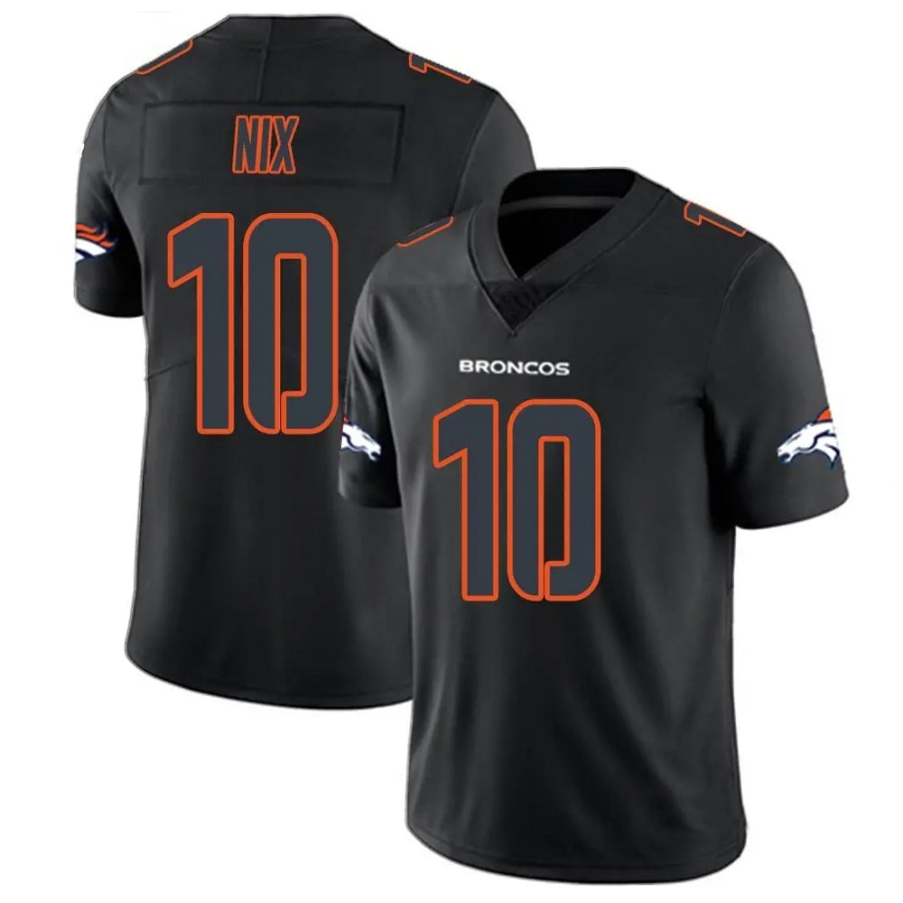 D.Broncos #10 Bo Nix Player Limited Black Impact Football Jerseys football jersey product view 1