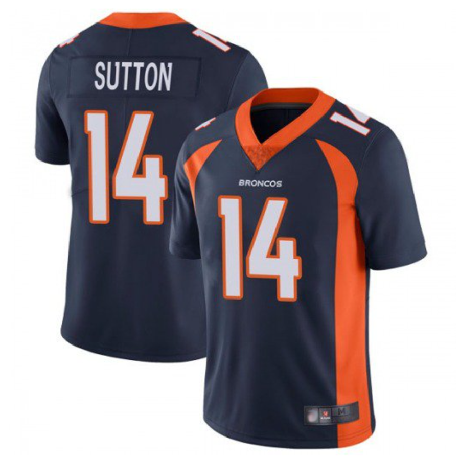 D.Broncos #14 Courtland Sutton Player Navy Home Replica Game Football Jerseys football jersey product view 1