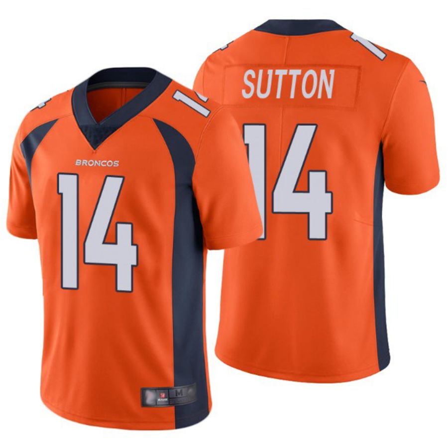D.Broncos #14 Courtland Sutton Player Orange Limited Football Jerseys football jersey product view 1