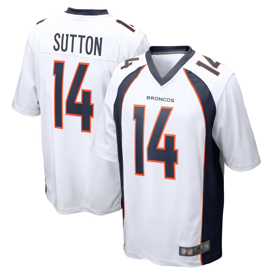 D.Broncos #14 Courtland Sutton Player White Game Football Jerseys football jersey product view 1