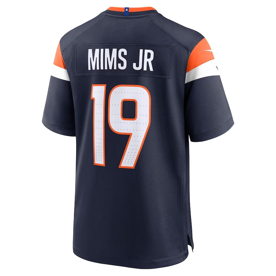 D.Broncos #19 Marvin Mims Jr Player Navy Game Stitched American Football Jerseys football jersey product view 1