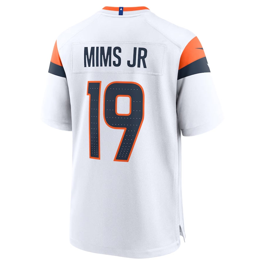 D.Broncos #19 Marvin Mims Jr Player White Game Stitched American Football Jerseys football jersey product view 1