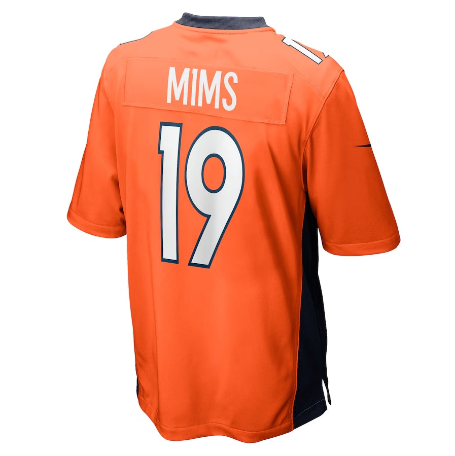 D.Broncos #19 Marvin Mims Jr Orange Player Game Stitched American Football Jerseys football jersey product view 1