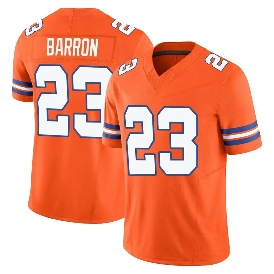 D.Broncos #23 Jahdae Barron Player Orange Vapor F.U.S.E. Limited Football Jerseys football jersey product view 1