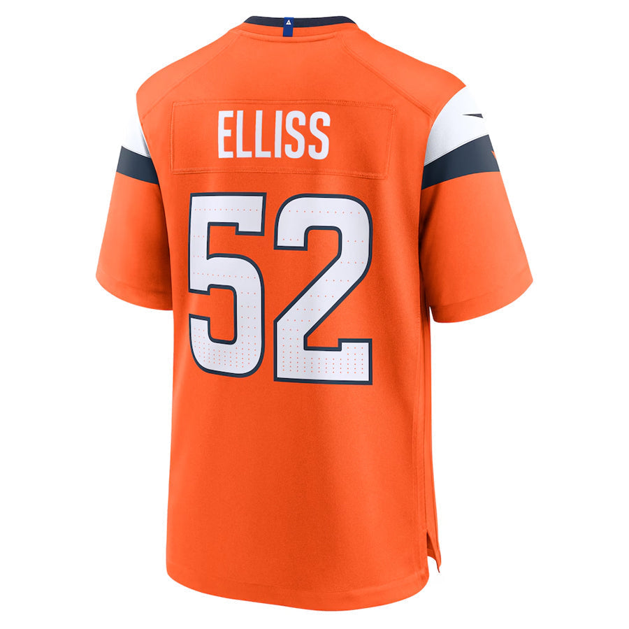 D.Broncos #52 Jonah Elliss Player Orange Home Game Football Jerseys football jersey product view 1