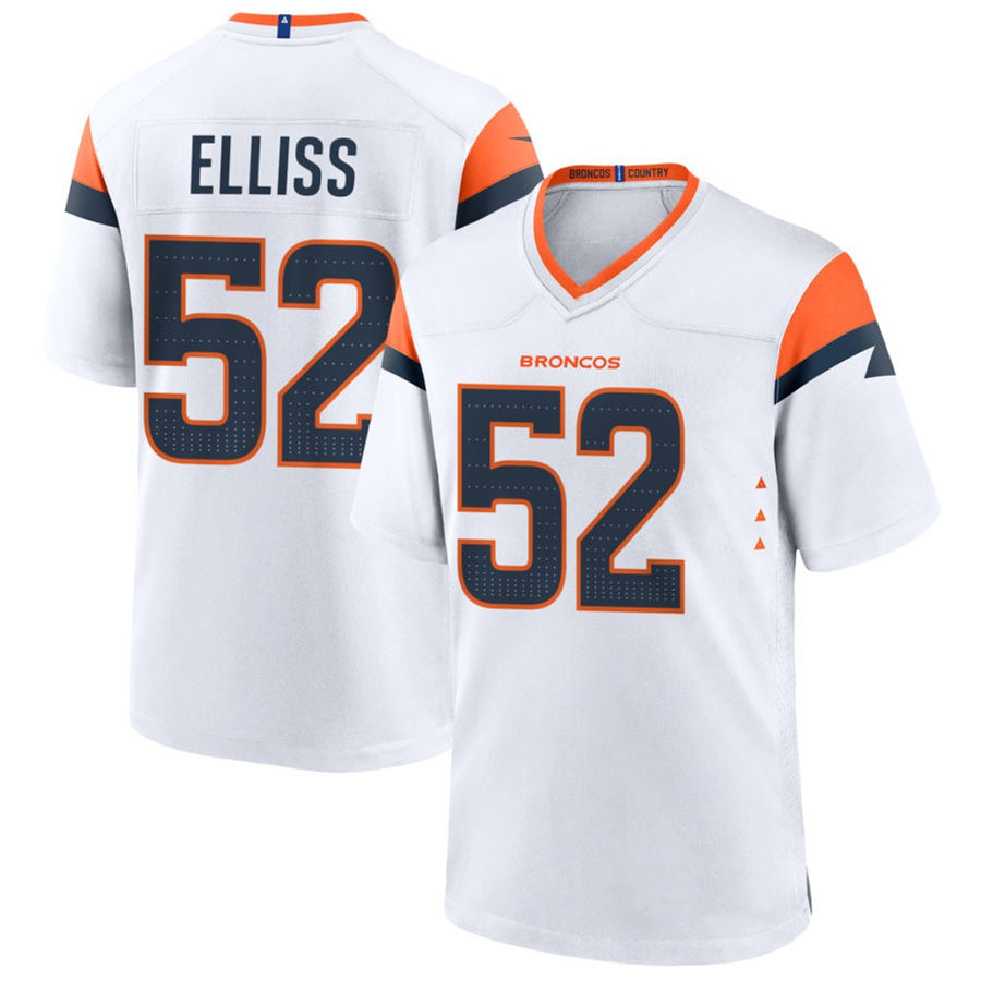 D.Broncos #52 Jonah Elliss Player White Home Game Football Jerseys football jersey product view 1