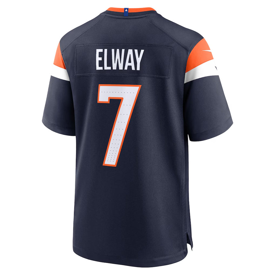 D.Broncos #7 John Elway Player Navy Home Game Football Jerseys football jersey product view 1