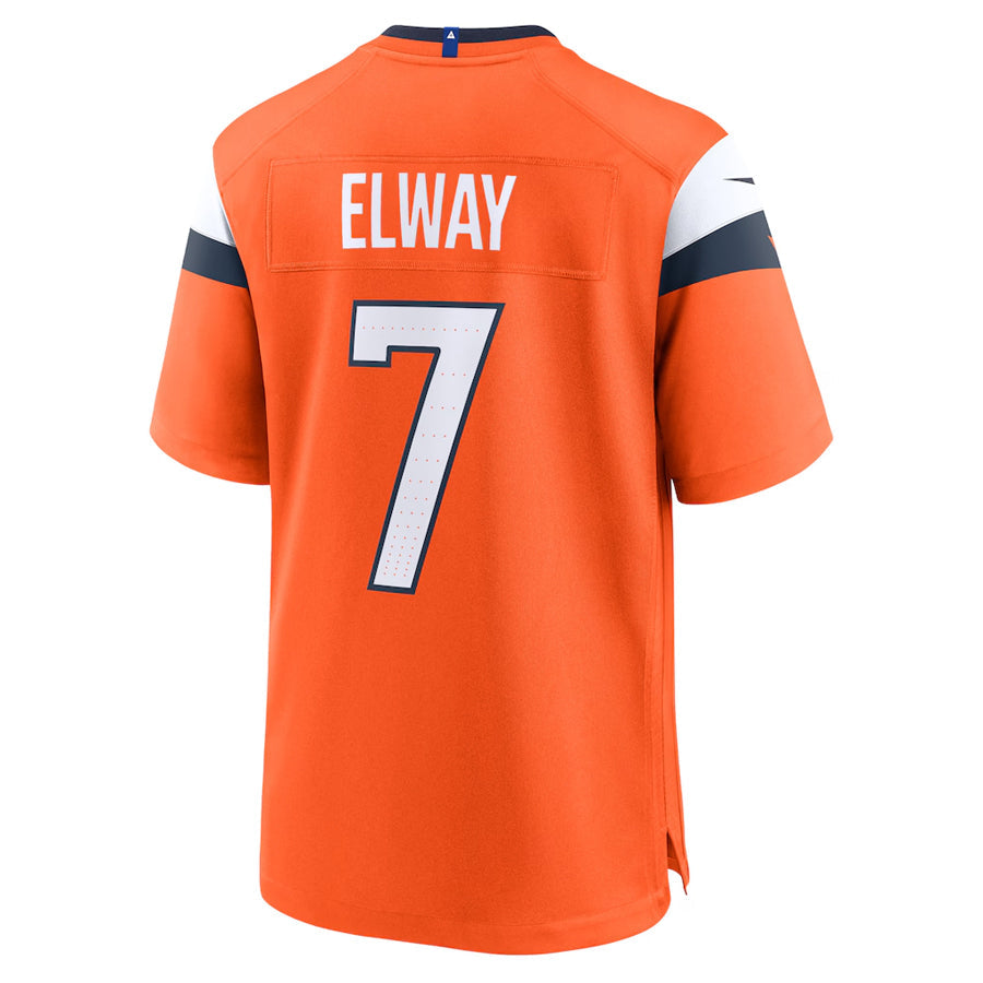 D.Broncos #7 John Elway Player Orange Home Game Football Jerseys football jersey product view 1
