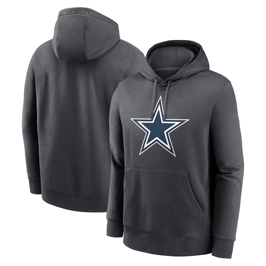 D.Cowboys Anthracite Club Pullover Hoodie Game Football Jerseys football jersey product view 1