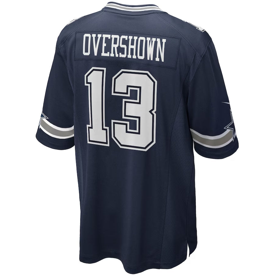 D.Cowboys #13 DeMarvion Overshown Player Navy Game American Football Jerseys football jersey product view 1