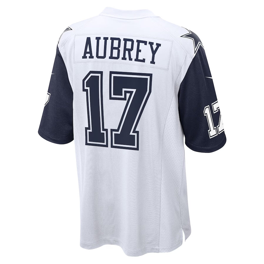 D.Cowboys #17 Brandon Aubrey Player White Game American Football Jerseys football jersey product view 1
