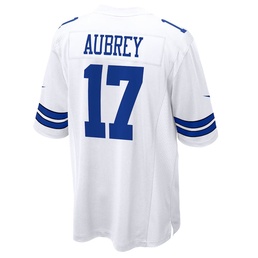 D.Cowboys #17 Brandon Aubrey White Player Game American Football Jerseys football jersey product view 1