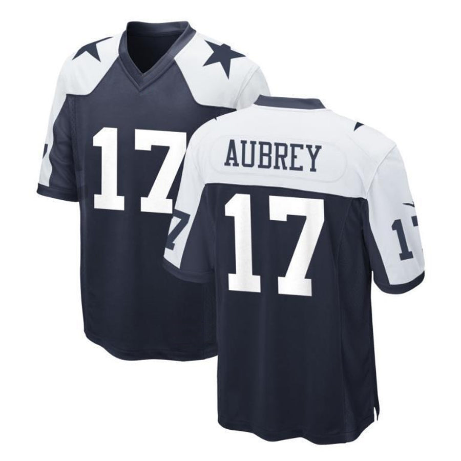 D.Cowboys #17 Brandon Aubrey Player Navy Alternate Game Football Jerseys football jersey product view 1