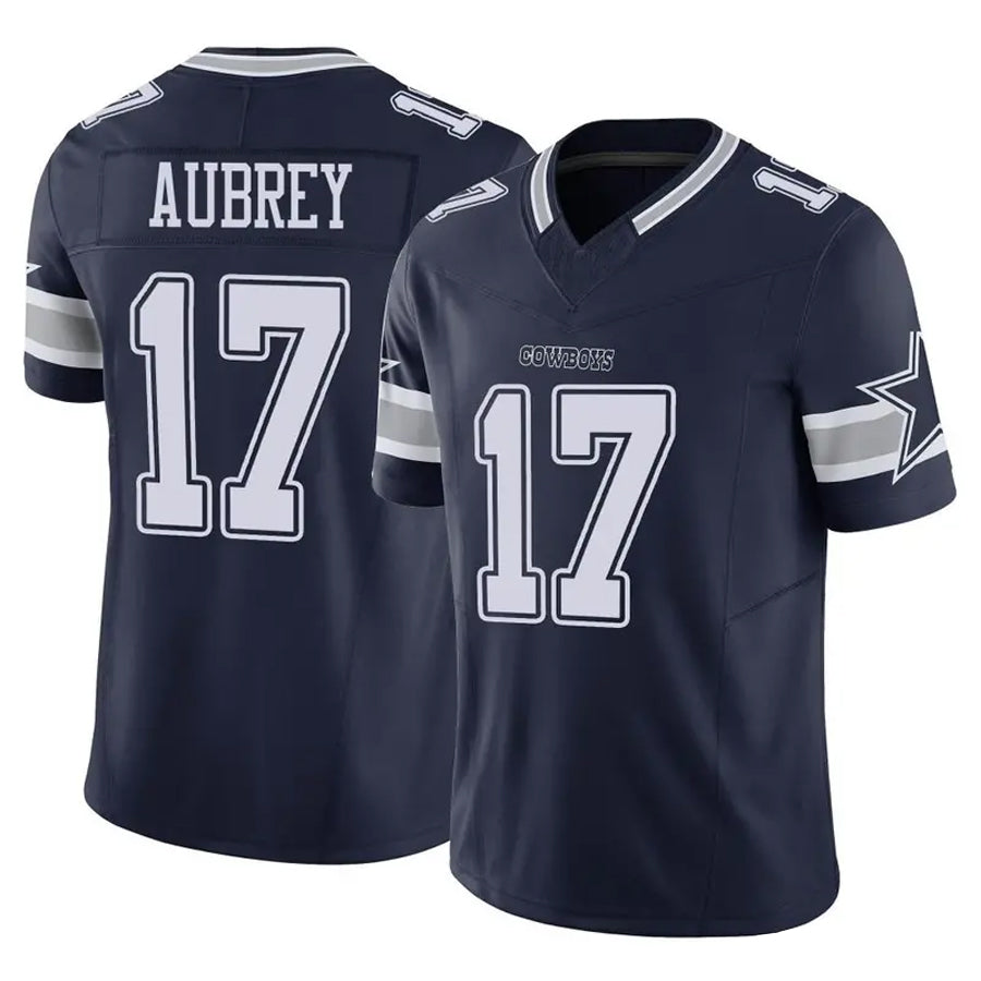 D.Cowboys #17 Brandon Aubrey Player Navy Vapor F.U.S.E. Limited Football Jerseys football jersey product view 1