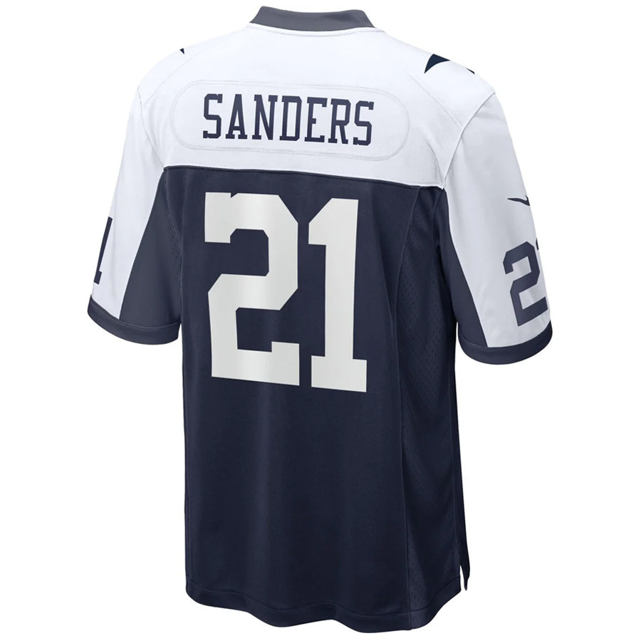 D.Cowboys #21 Deion Sanders Player Navy Alternate Game Football Jerseys football jersey product view 1