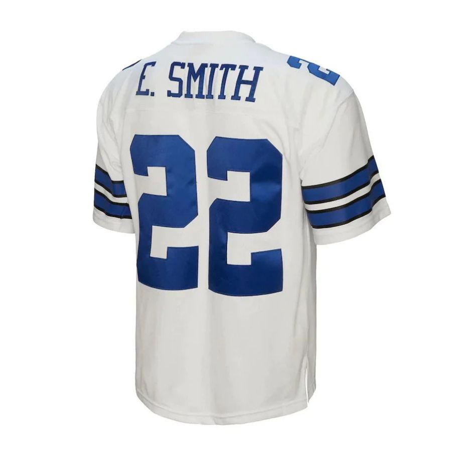 D.Cowboys #22 Emmitt Smith White 1992 Legacy Replica Player Jersey Stitched American Football Jerseys football jersey product view 1