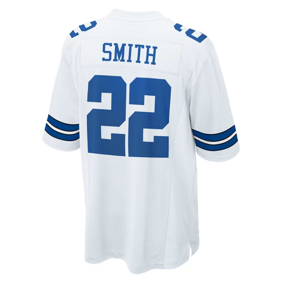 D.Cowboys #22 Emmitt Smith Player White Home Game Football Jerseys football jersey product view 1