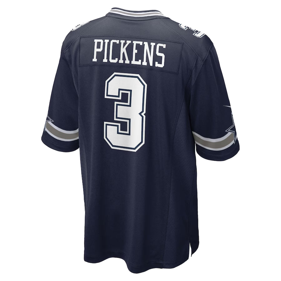 D.Cowboys #3 George Pickens Player Navy Home Game Football Jerseys football jersey product view 1
