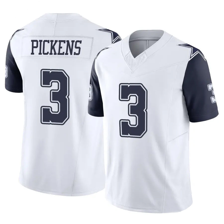 D.Cowboys #3 George Pickens Player White Vapor F.U.S.E. Limited Football Jerseys football jersey product view 1