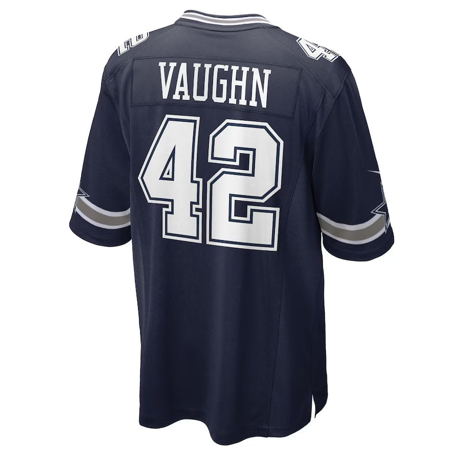 D.Cowboys #42 Deuce Vaughn Player Navy Game American Football Jerseys football jersey product view 1