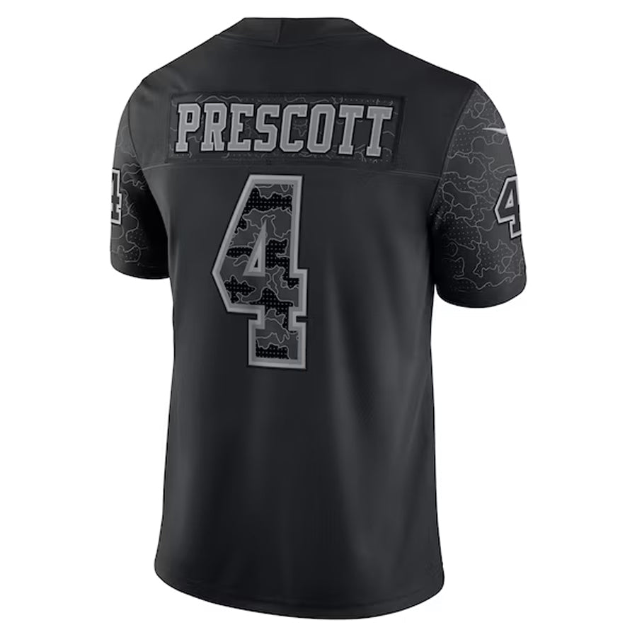 D.Cowboys #4 Dak Prescott Player Black RFLCTV Limited Football Jerseys football jersey product view 1