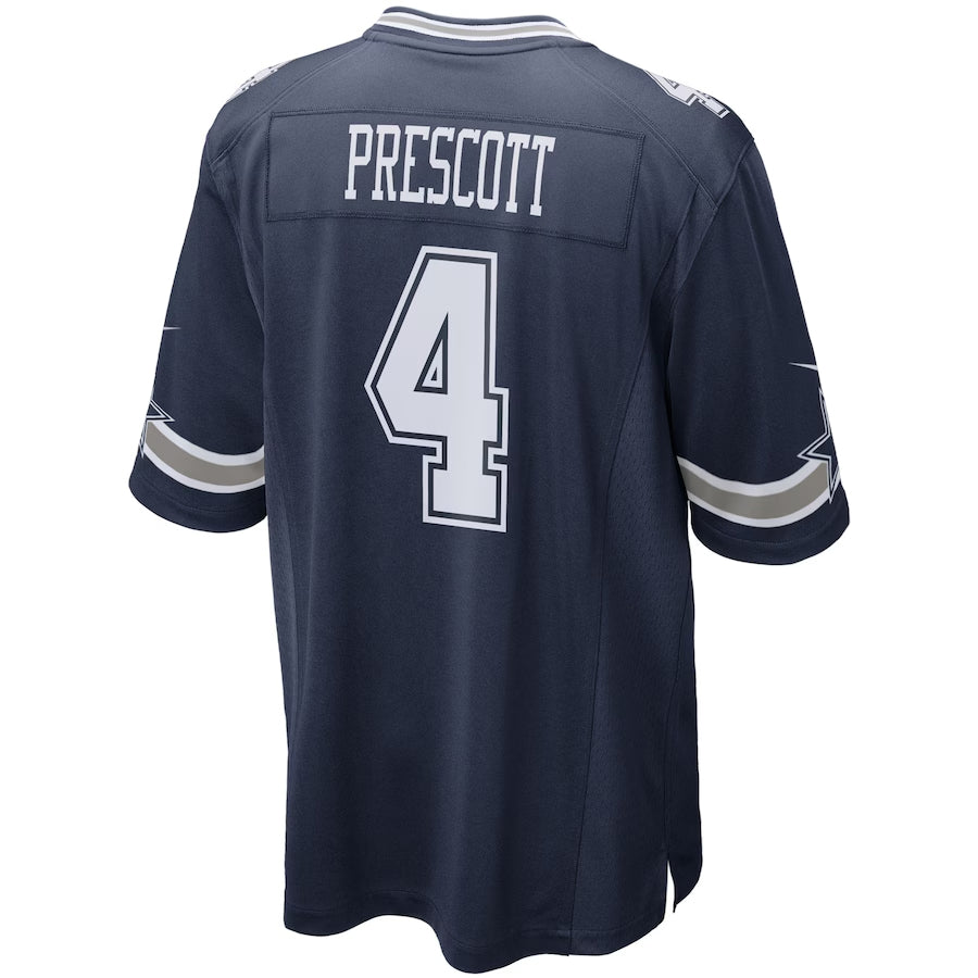 D.Cowboys #4 Dak Prescott Player Navy Home Game Football Jerseys football jersey product view 1