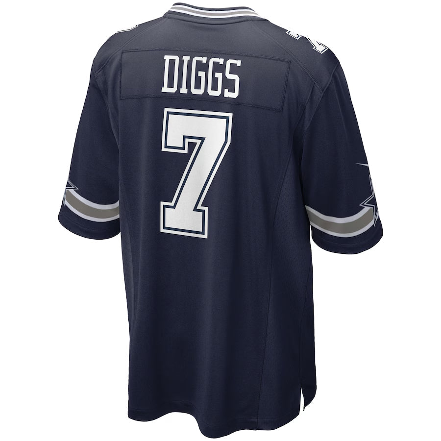 D.Cowboys #7 Trevon Diggs Player Navy Home Game Football Jerseys football jersey product view 1