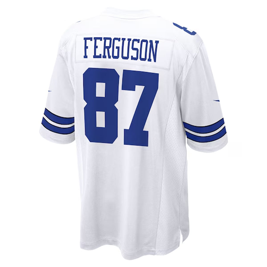 D.Cowboys #87 Jake Ferguson Player White Home Game Football Jerseys football jersey product view 1