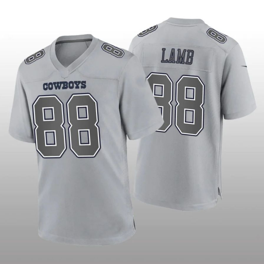 D.Cowboys #88 CeeDee Lamb Gray Atmosphere Game Player Jersey Fashion Jersey American Jerseys football jersey product view 1