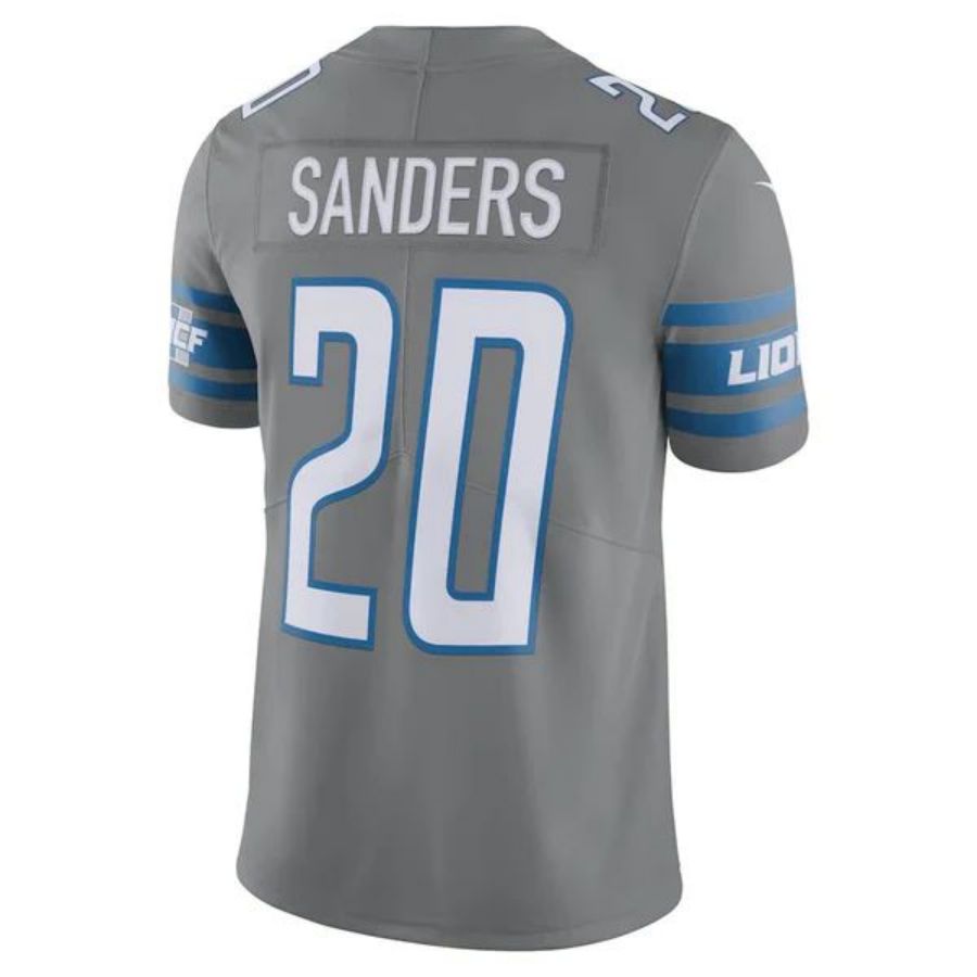 D.Lions #20 Barry Sanders Player Grey Vapor Limited Football Jerseys football jersey product view 1