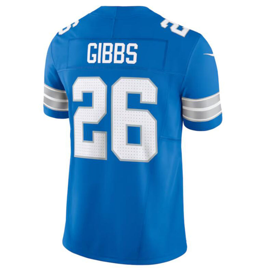 D.Lions #26 Jahmyr Gibbs Blue Vapor F.U.S.E. Limited Jersey Player American Stitched Football Jerseys football jersey product view 1