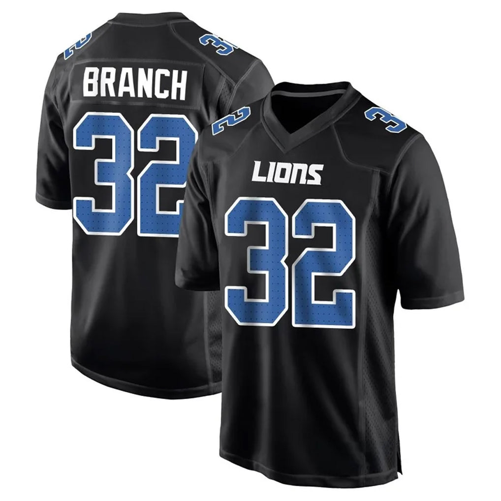 D.Lions #32 Brian Branch Player Black Limited Fashion Football Jerseys football jersey product view 1