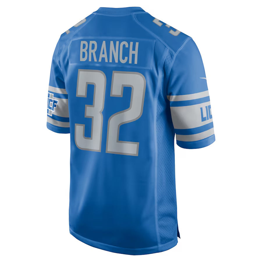 D.Lions #32 Brian Branch Player Blue Replica Game Football Jerseys football jersey product view 1