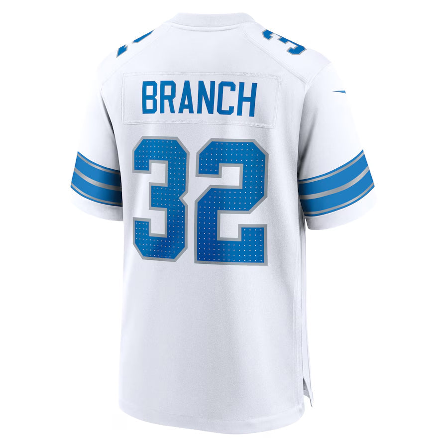 D.Lions #32 Brian Branch Player White Home Game Football Jerseys football jersey product view 1
