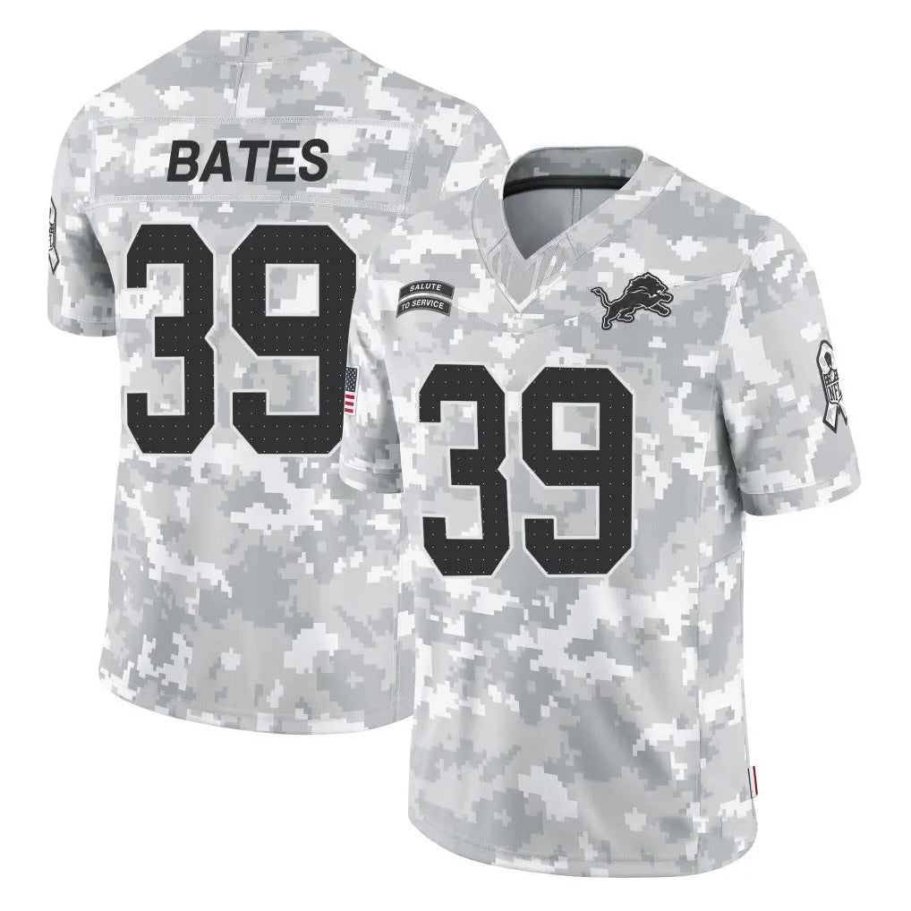 D.Lions #39 Jake Bates Player Arctic Camo Salute to Service Limited Football Jerseys football jersey product view 1