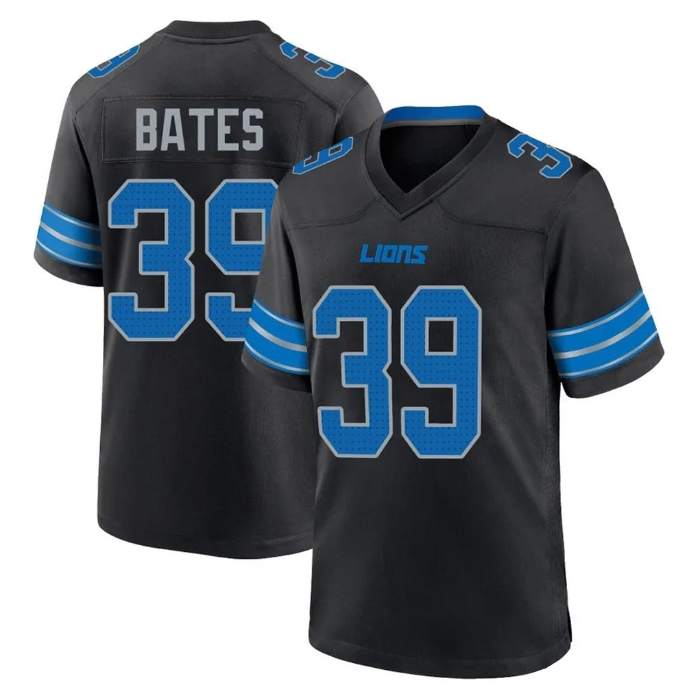D.Lions #39 Jake Bates Player Black Home Game Football Jerseys football jersey product view 1