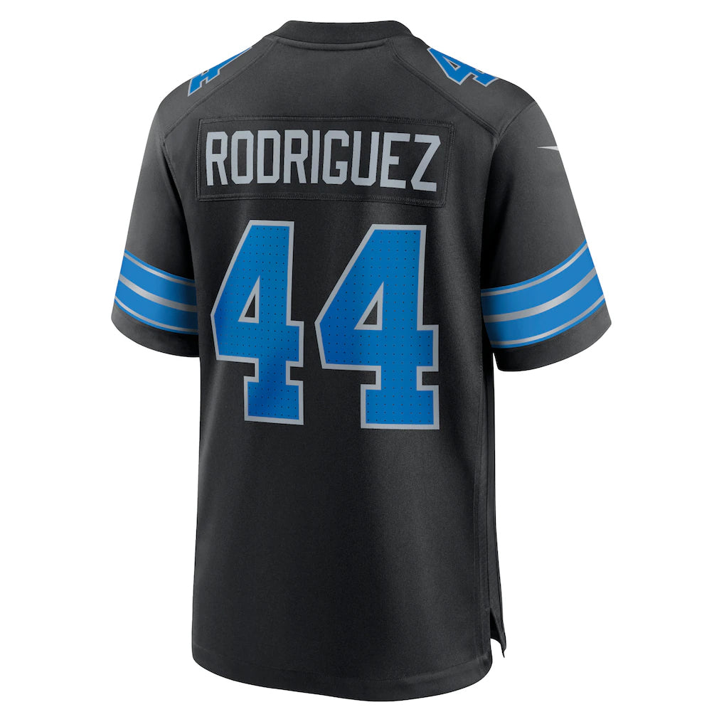 D.Lions #44 Malcolm Rodriguez Player Black Home Game Football Jerseys football jersey product view 1