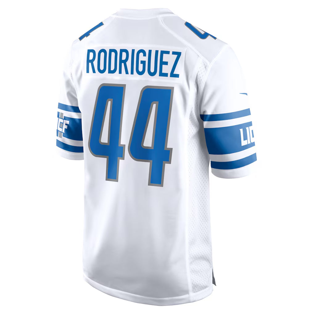 D.Lions #44 Malcolm Rodriguez Player White Game Football Jerseys football jersey product view 1