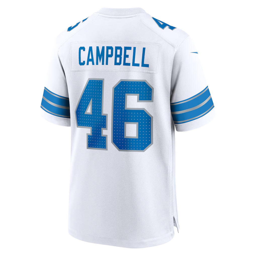 D.Lions #46 Jack Campbell Player White Home Game Football Jerseys football jersey product view 1