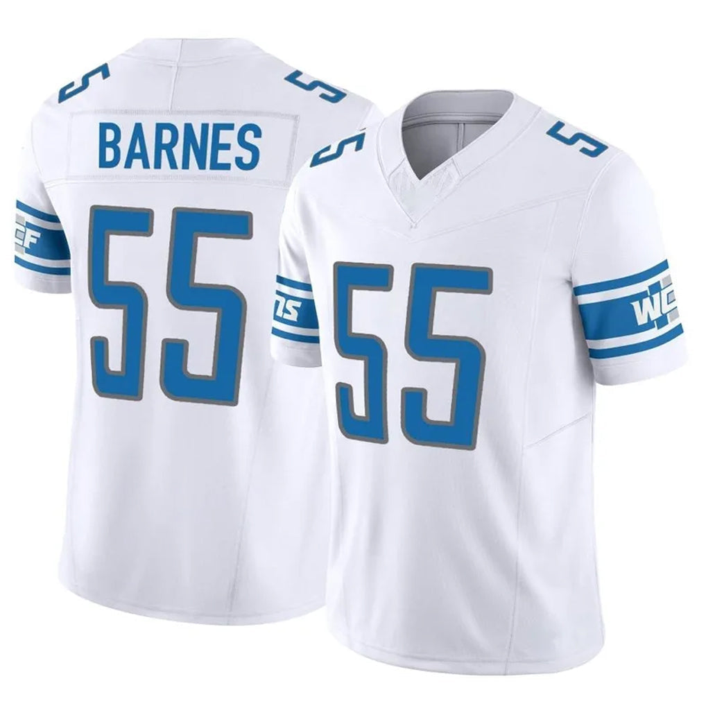 D.Lions #55 Derrick Barnes Player White Vapor F.U.S.E. Limited Game Football Jerseys football jersey product view 1