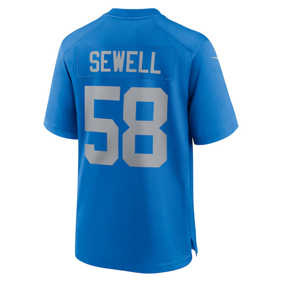 D.Lions #58 Penei Sewell Player Blue Alternate Game Football Jerseys football jersey product view 1