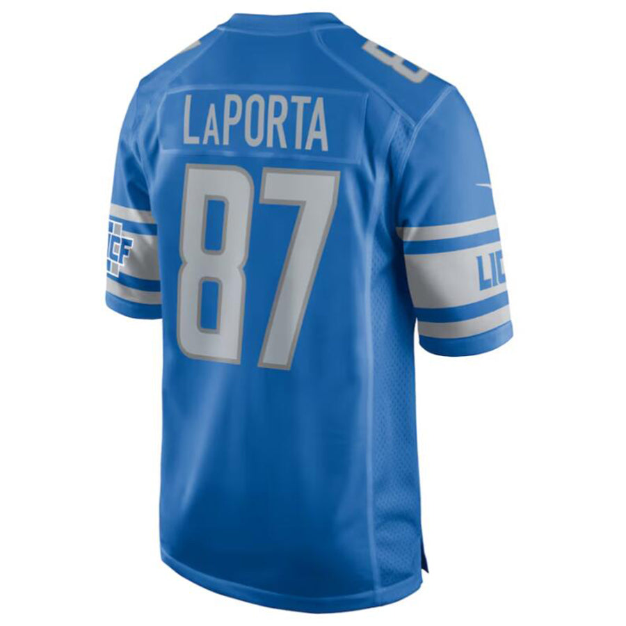 D.Lions #87 Sam LaPorta Player Blue Team Game Jersey American Stitched Football Jerseys football jersey product view 1