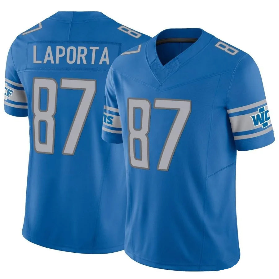 D.Lions #87 Sam LaPorta Player Vapor F.U.S.E. Limited Blue Football Jerseys football jersey product view 1