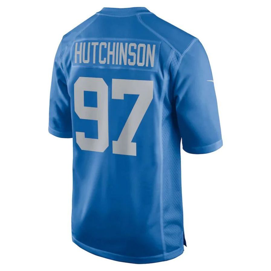 D.Lions #97 Aidan Hutchinson Blue Alternate Game Player Jersey Stitched American Football Jerseys football jersey product view 1
