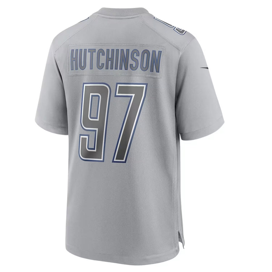 D.Lions #97 Aidan Hutchinson Player Grey Atmosphere Fashion Football Jerseys football jersey product view 1