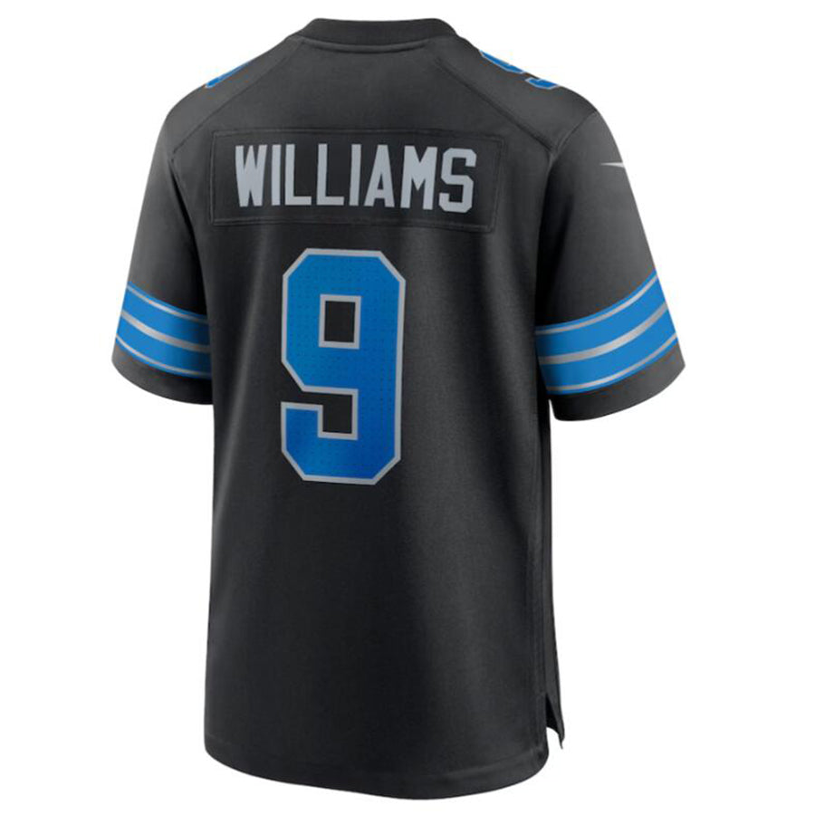 D.Lions #9 Jameson Williams Black Game Jersey Player American Stitched Football Jerseys football jersey product view 1
